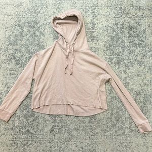 Wild Fable Waffle Knit Blush Pink Cropped Hoodie